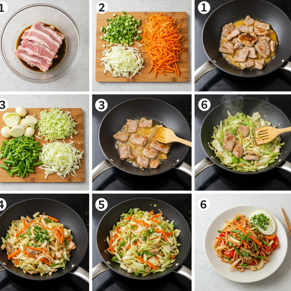 Pork Stir Fry with Cabbage