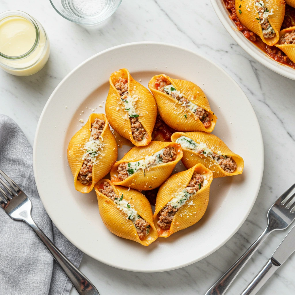stuffed shells with ricotta and meat