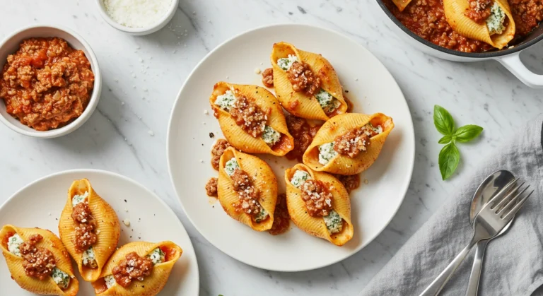stuffed shells with ricotta and meat