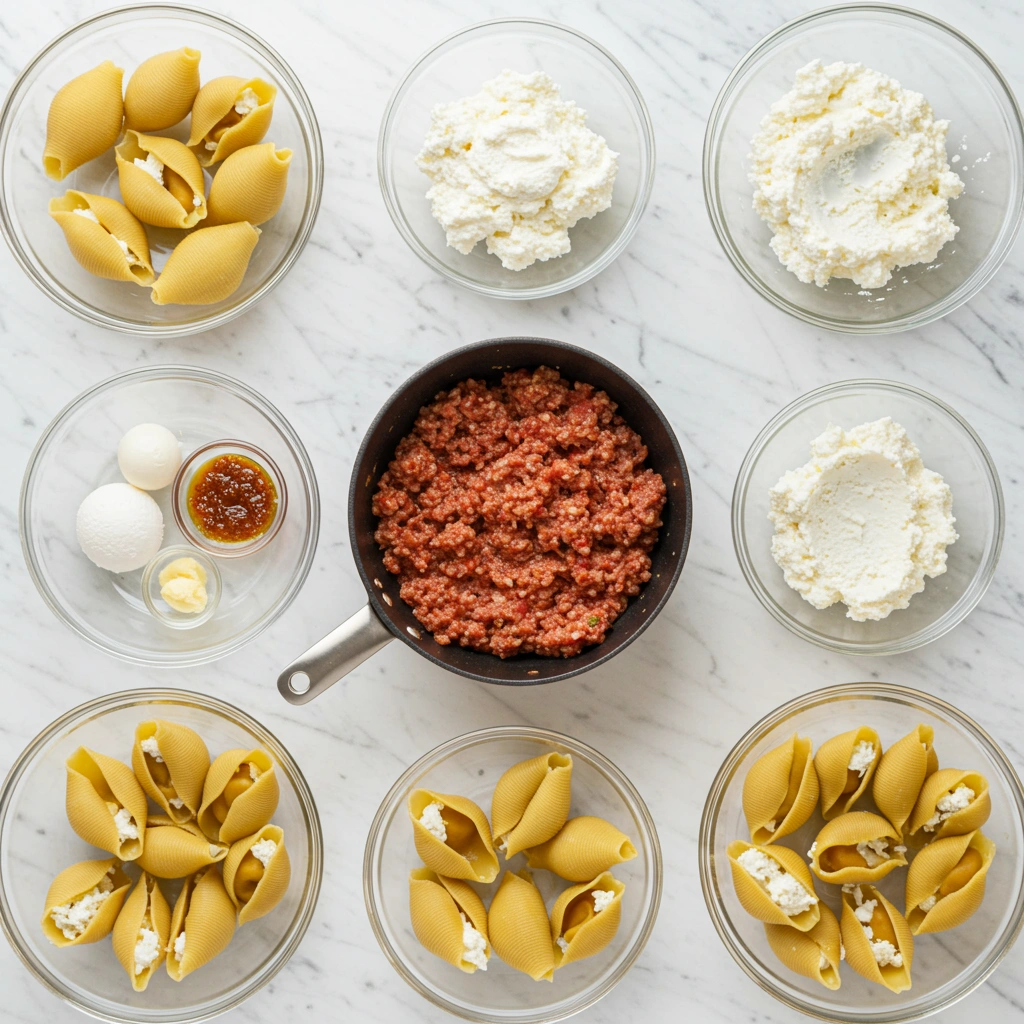 stuffed shells with ricotta and meat