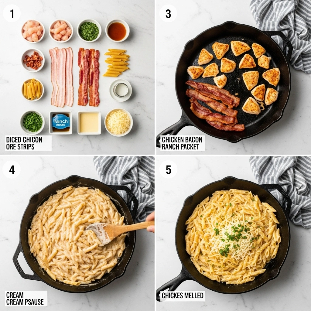Chicken Bacon Ranch Pasta