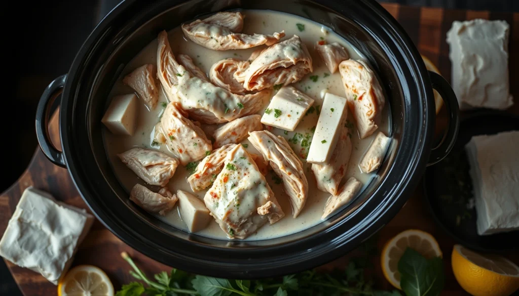 cream cheese chicken crock pot