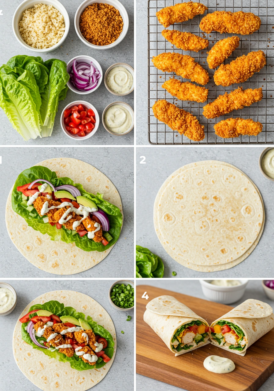 Crunchy Chicken Wraps