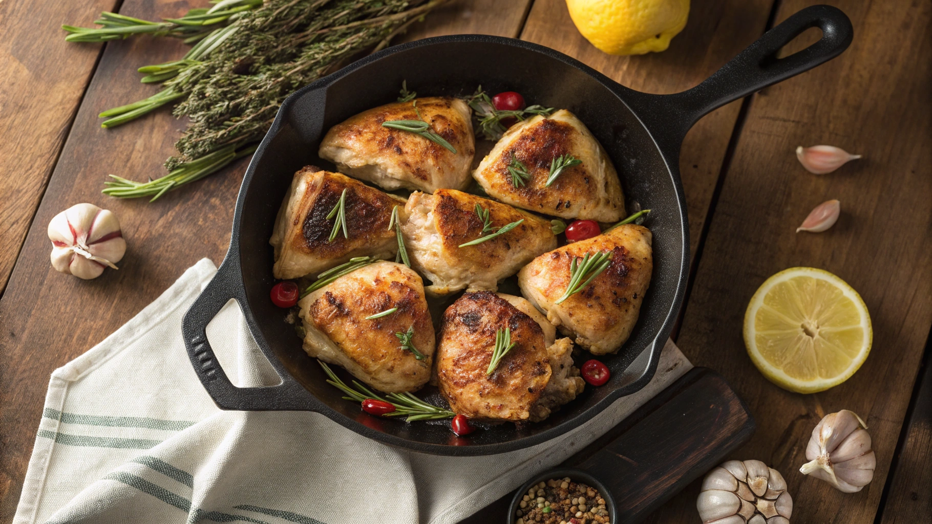 diced chicken in oven