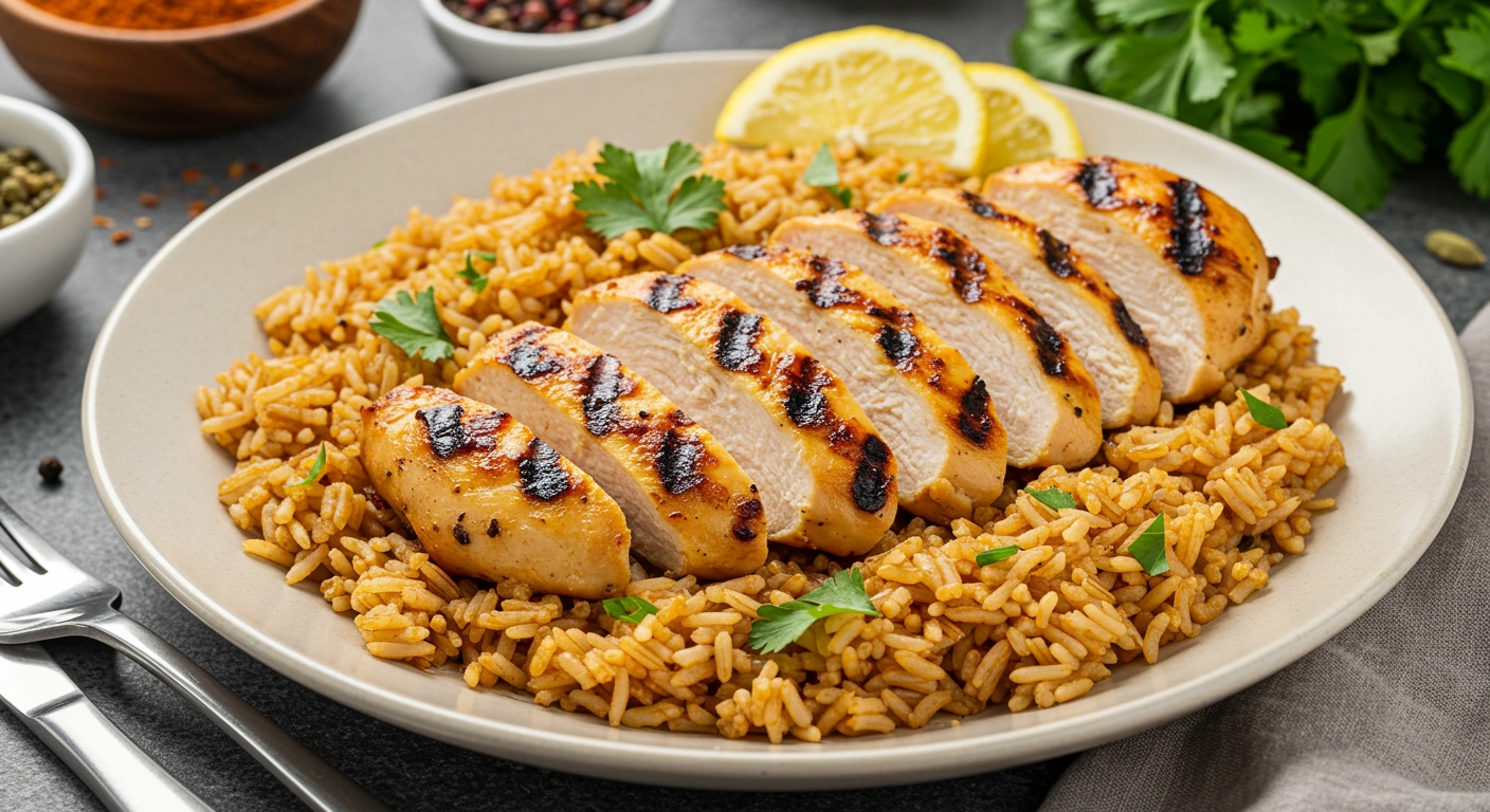 grilled chicken with rice