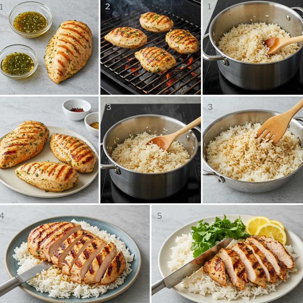 grilled chicken with rice