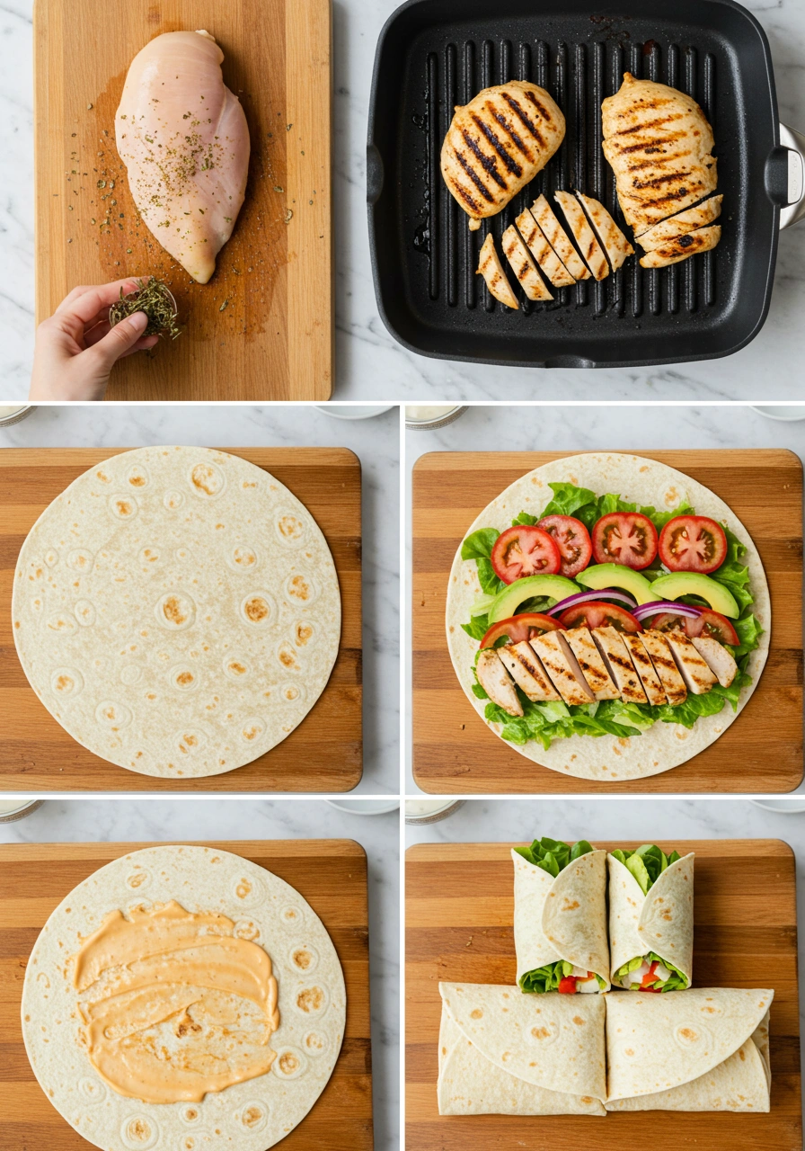 grilled chicken wrap