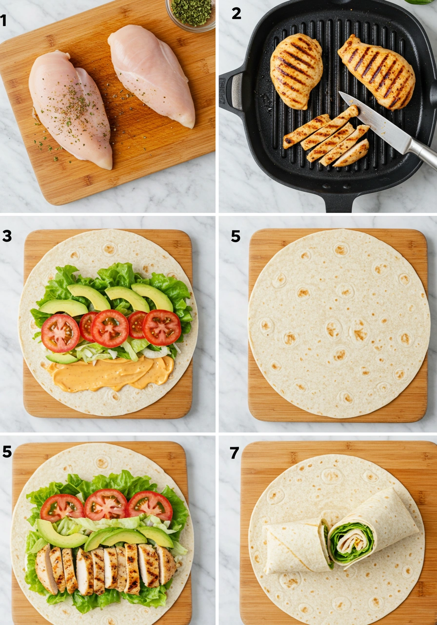 grilled chicken wrap