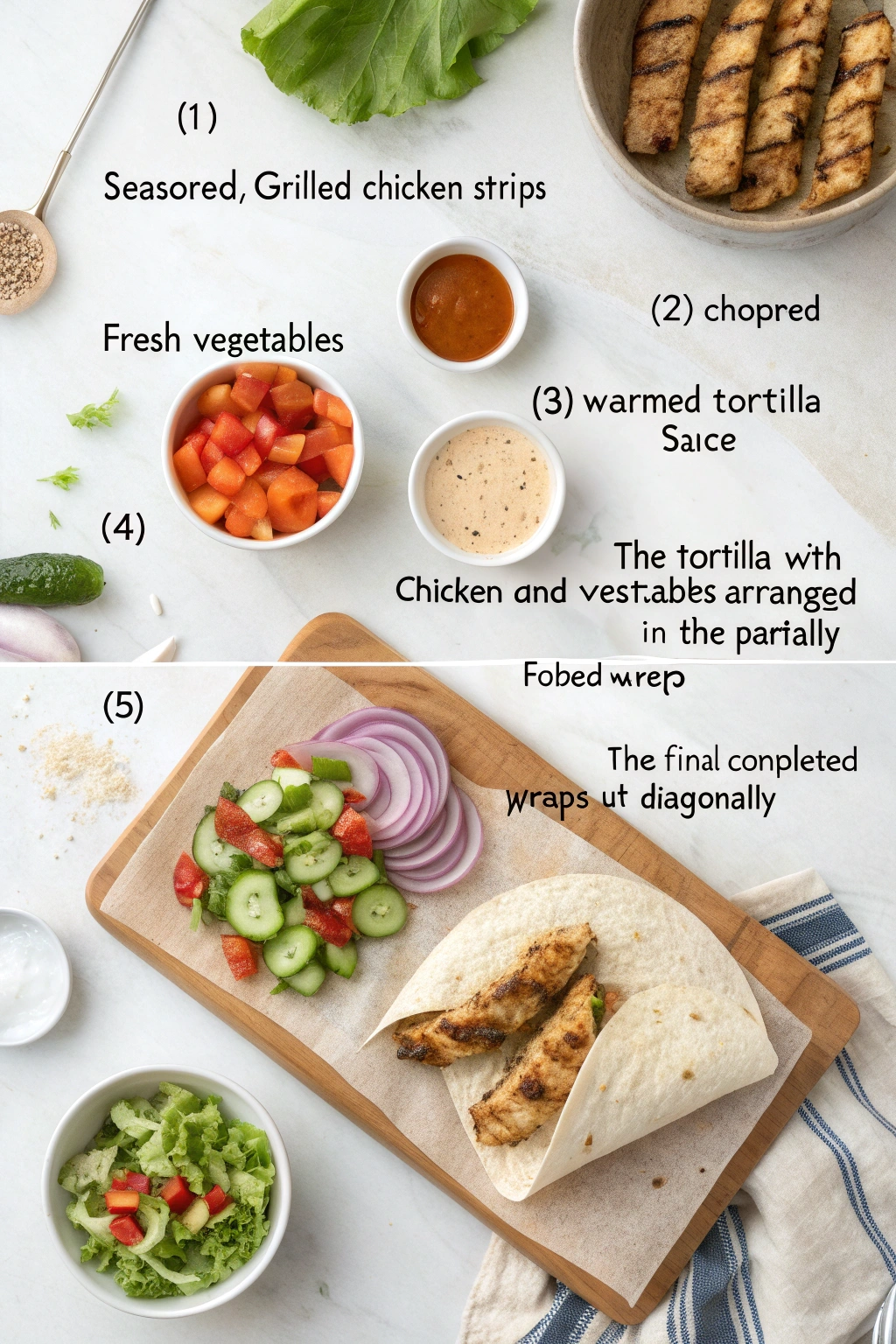 how to make chicken wraps