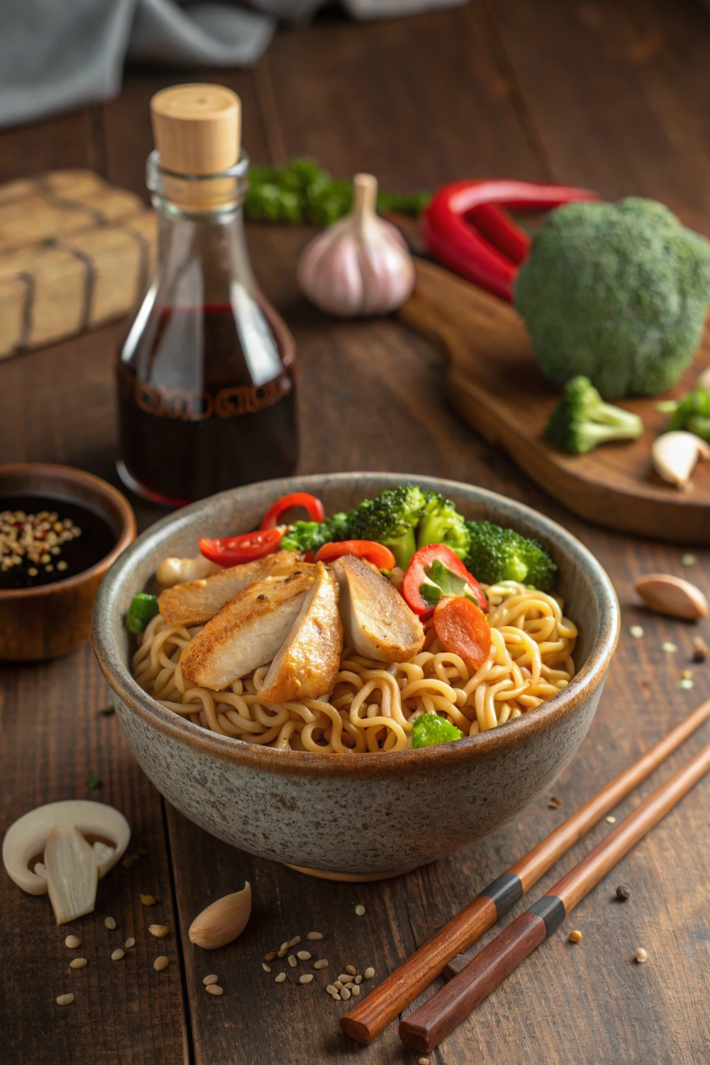 stir fry with ramen noodles and chicken