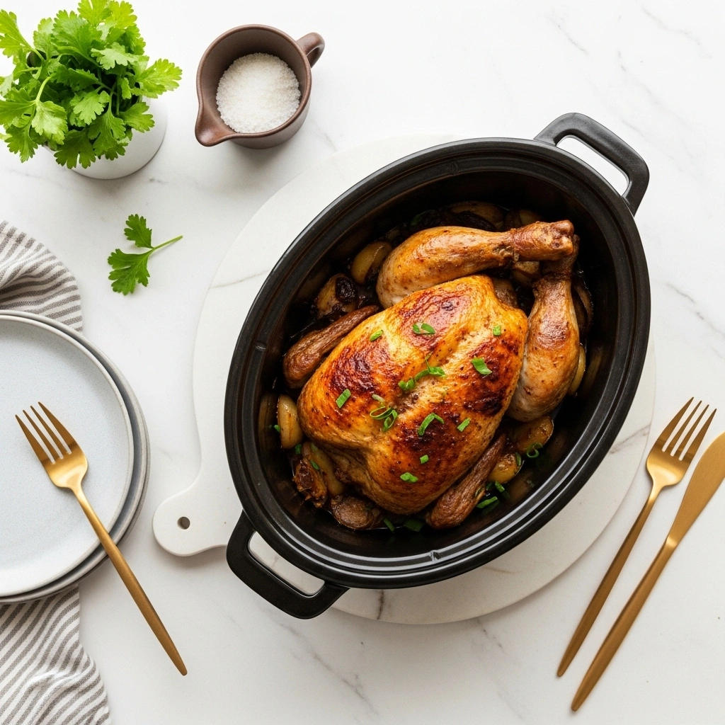 roast chicken in crock pot