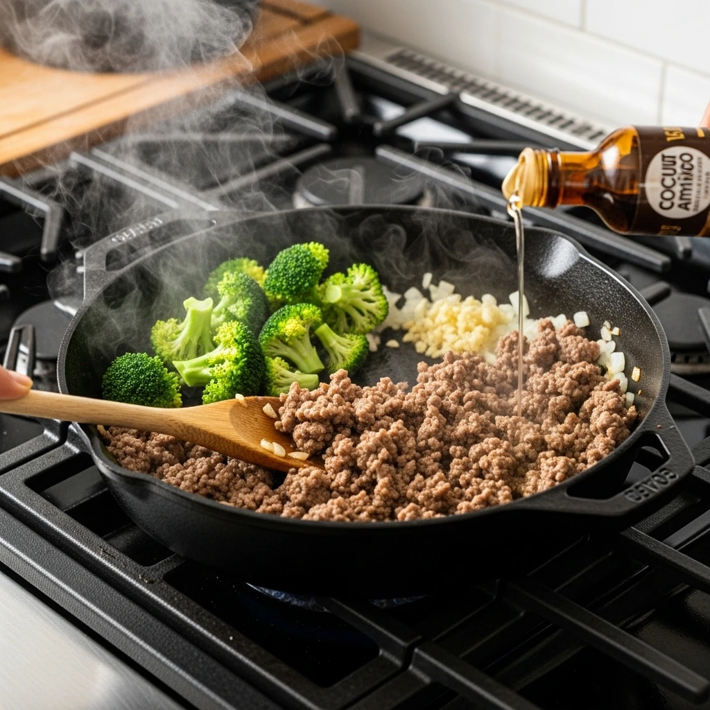 Easy Keto Ground Beef Skillet Dinner