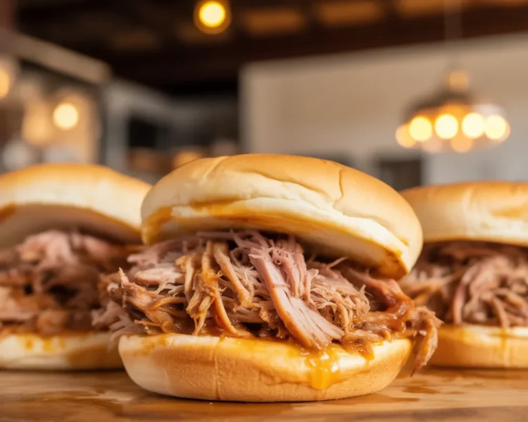 Slow cooker pulled pork recipe with BBQ sauce, tender and easy to make.
