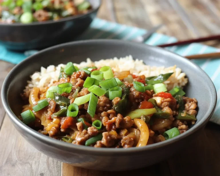 A variety of ground pork dishes including stir fry, tacos, and meatballs.