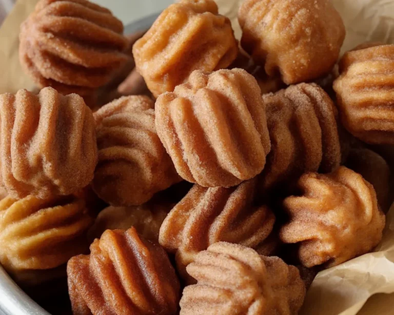 Delicious Churro Bites coated in cinnamon sugar, perfect for dessert or snacks.