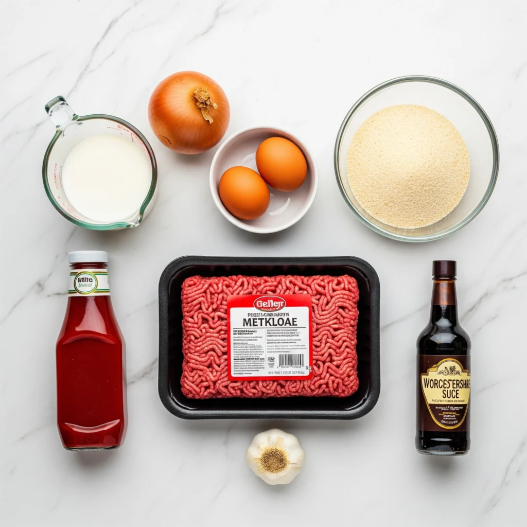 A juicy, glazed classic meatloaf sliced on a rustic wooden cutting board, garnished with fresh parsley, illustrating the ultimate meatloaf recipe in 4 easy steps.