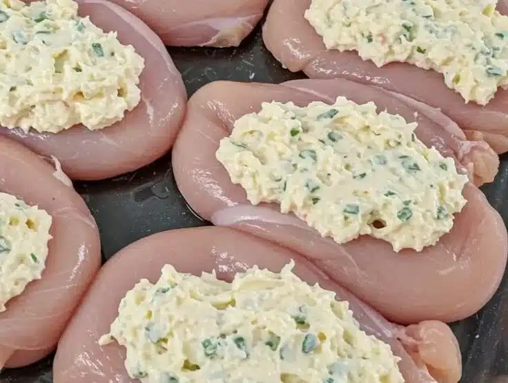 Perfectly cooked melt in your mouth chicken breast served with herbs