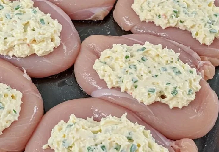 Melt In Your Mouth Chicken Breast served with vegetables and herbs